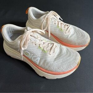 Hoka Cream and Coral Gaviota 5 Athletic Shoes/8.5